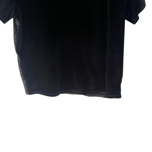 Hudson Size XS Black Velvet Fairy Grunge Whimsygoth Short Sleeve Shirt - Picture 3 of 9